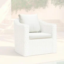 MOBELLIA Housses de coussin de remplacement pour Fauteuil Calvi Blanc Clearance