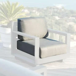 MOBELLIA Housses de coussin de remplacement pour Fauteuil Elba Gris Anthracite Best