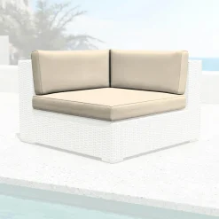 MOBELLIA Housses de coussin de remplacement pour Fauteuil d'angle Palma Beige Online
