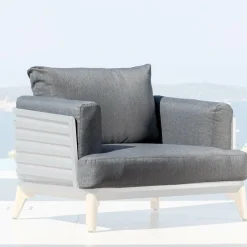 MOBELLIA Housses de coussin de remplacement pour Fauteuil Monte Carlo Gris Anthracite Hot