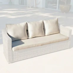 MOBELLIA Housses de coussin de remplacement pour Canapé 3 places Calvi Beige Online