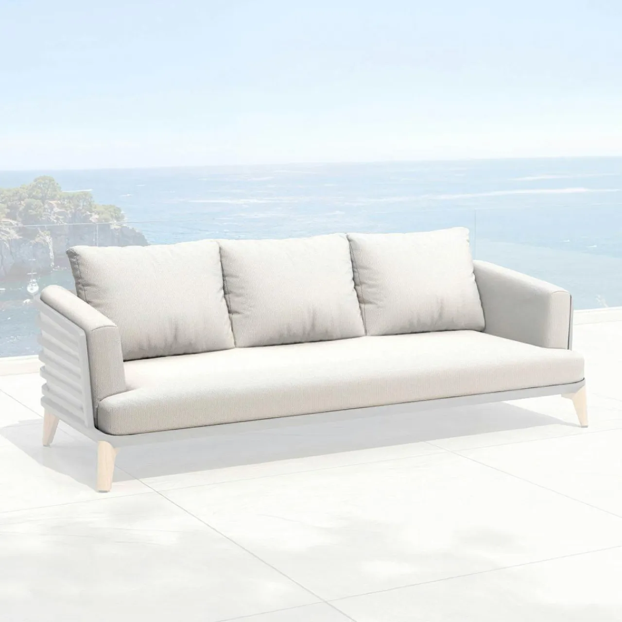 MOBELLIA Housses de coussin de remplacement pour Canapé 3 places Monte Carlo Gris clair Online