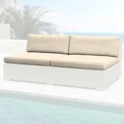 MOBELLIA Housses de coussin de remplacement pour Chauffeuse 2 places Palma Beige Online