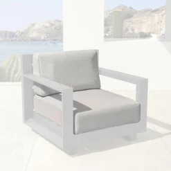 MOBELLIA Housses de coussin de remplacement pour Fauteuil Elba Gris clair Best