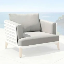 MOBELLIA Housses de coussin de remplacement pour Fauteuil Monte Carlo Gris clair Outlet