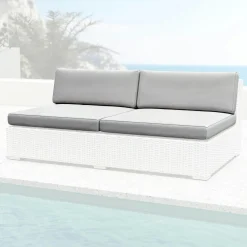 MOBELLIA Housses de coussin de remplacement pour Chauffeuse 2 places Palma Gris Online
