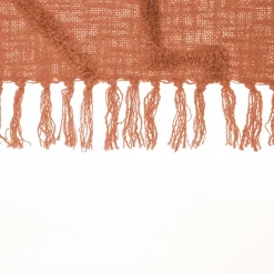 ATMOSPHERA Jeté de canapé coton (130 x 180 cm) Inca Terracotta Discount