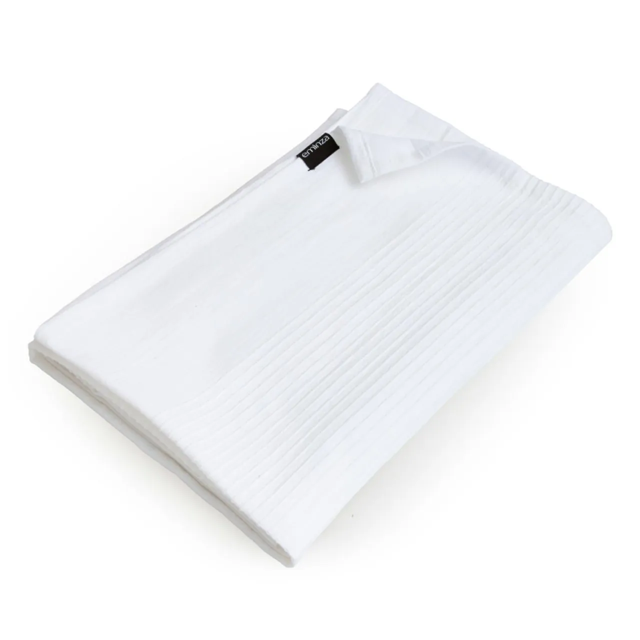 EMINZA Jeté de lit coton tissé (130 x 160 cm) Léa Blanc