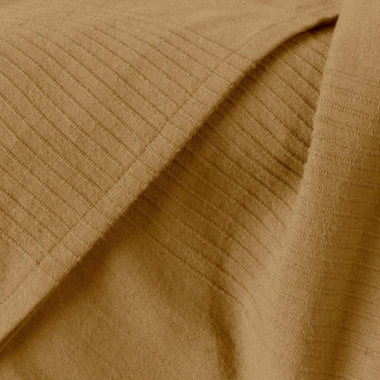 EMINZA Jeté de lit coton tissé (130 x 160 cm) Léa Camel