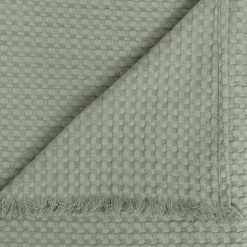 ATMOSPHERA Jeté de lit coton (130 x 180 cm) Widdy céladon Vert New