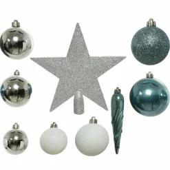 KAEMINGK Kit de décoration de sapin de Noël Novae multi Bleu glacier