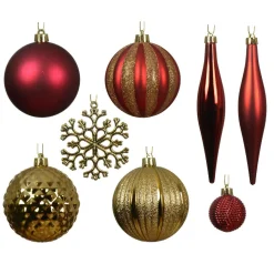 KAEMINGK Kit de décoration de sapin de Noël Christmas et or clair Bordeaux Discount