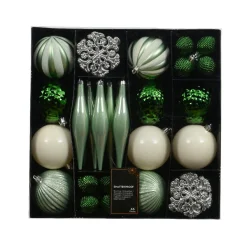 KAEMINGK Kit de décoration de sapin de Noël Christmas et blanc laine Vert matcha Clearance