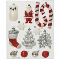 KAEMINGK Kit de décoration de sapin de Noël Manaé Rouge Outlet