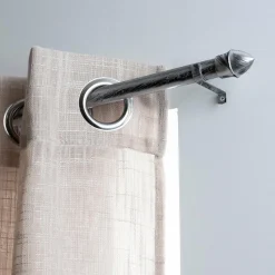 LUANCE Kit de tringle extensible (85 à 135 cm) Bistrot et noir Argent Best