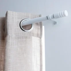 LUANCE Kit de tringle extensible (170 à 300 cm) Cylindre strié Blanc Online