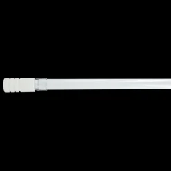 LUANCE Kit de tringle extensible (85 à 135 cm) Cylindre strié Blanc Clearance