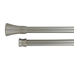 LUANCE Kit de tringle extensible Double barres (L120 - L210 cm / D19 mm) Lotus Argent Online