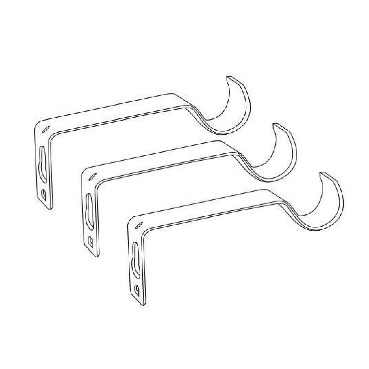 LUANCE Kit de tringle extensible (L210 - L380 cm / D19 mm) Villalouise laqué Blanc Discount
