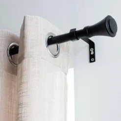 LUANCE Kit de tringle extensible (L120 - L210 cm / D19 mm) Brasserie mat Noir Online