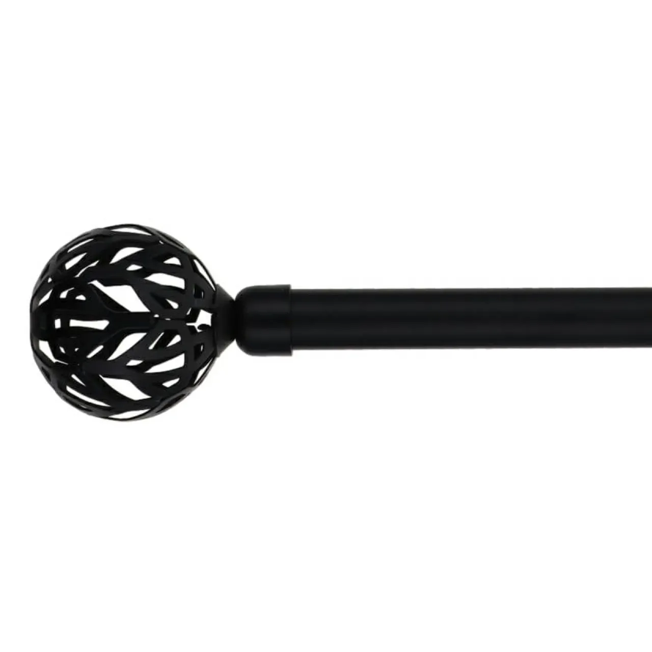 LUANCE Kit de tringle rideau extensible (L210 - L380 cm / D19 mm) Vintage mat Noir New