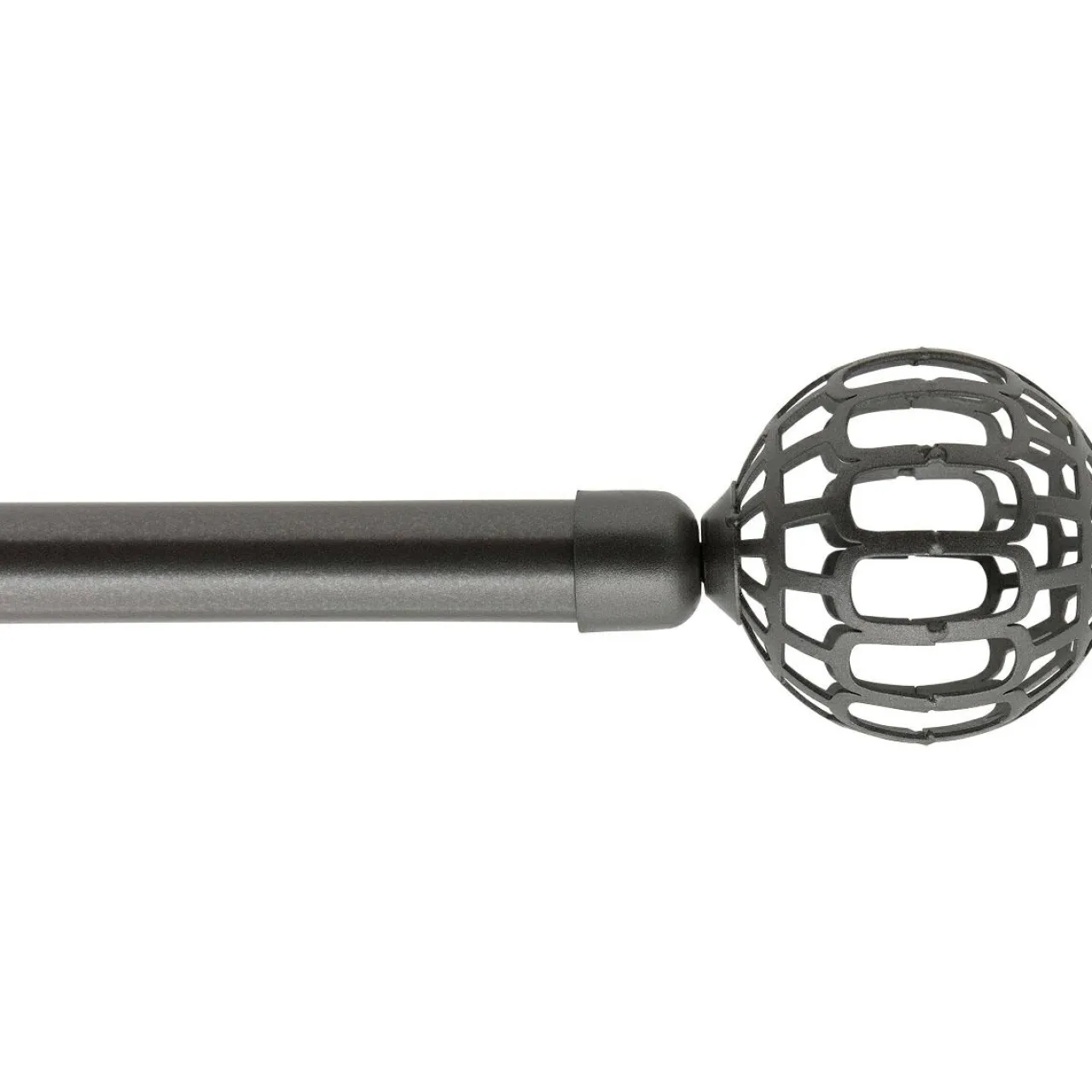 LUANCE Kit de tringle rideau extensible (L120 - L210 cm / D19 mm) Facette béton Gris Discount