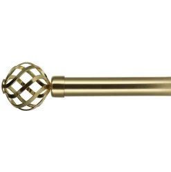LUANCE Kit de tringle rideau extensible (L210 - L380 cm / D28 mm) Flence Or Clearance