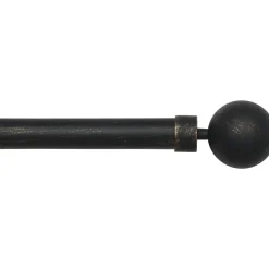 LUANCE Kit de tringle rideau extensible (L120 - L210 cm / D28 mm) Gaïa Noir et Or Clearance