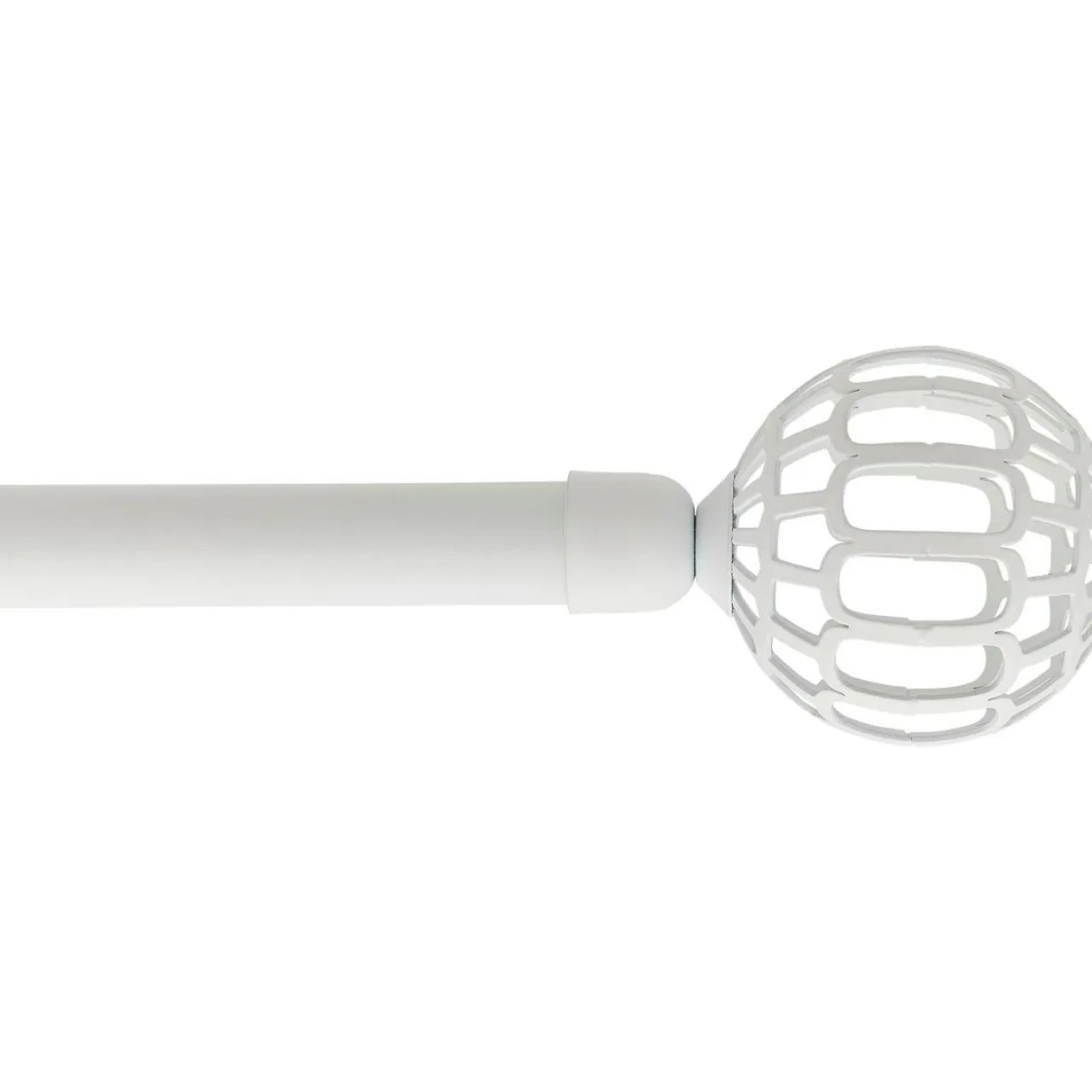 LUANCE Kit de tringle rideau extensible (L120 - L210 cm / D19 mm) Facette mat Blanc Sale