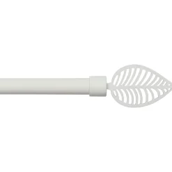 LUANCE Kit de tringle rideau extensible (L120 - L210 cm / D19 mm) Amazonia mat Blanc