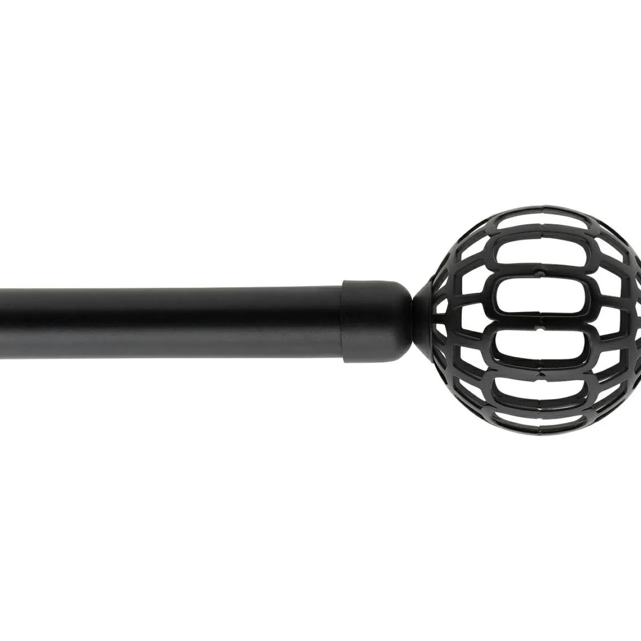 LUANCE Kit de tringle rideau extensible (L120 - L210 cm / D19 mm) Facette mat Noir Online