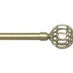 LUANCE Kit de tringle rideau extensible (L120 - L210 cm / D19 mm) Facette Or Outlet