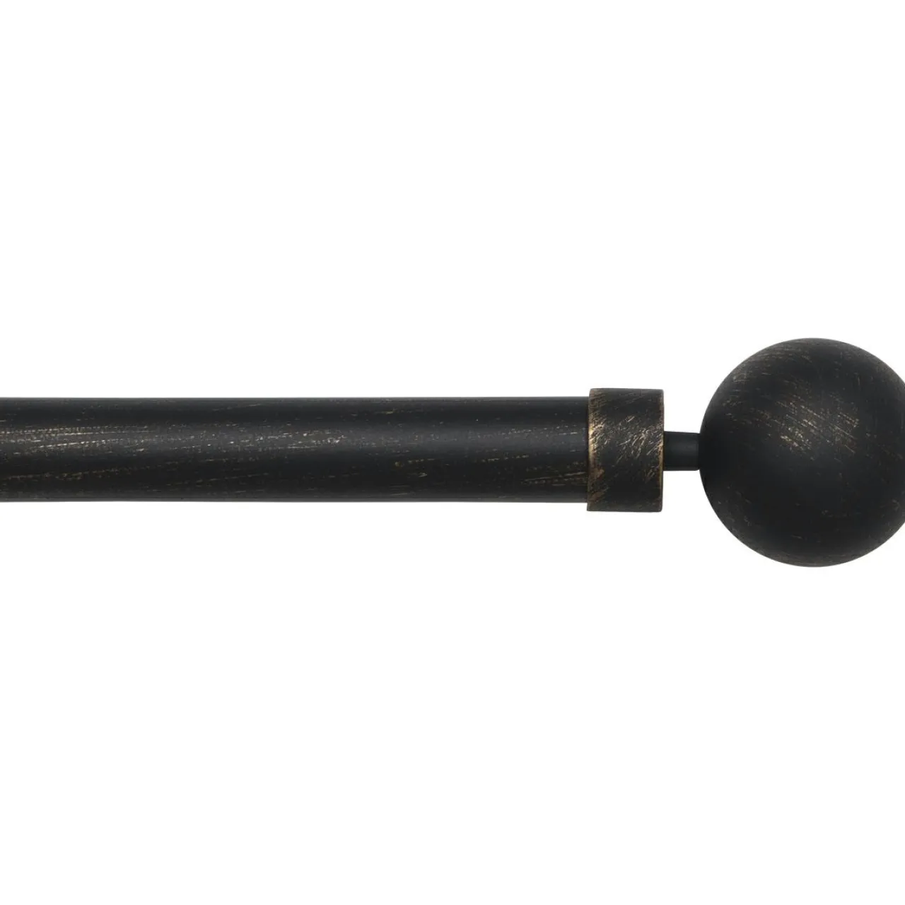 LUANCE Kit de tringle rideau extensible (L210 - L380 cm / D28 mm) Gaïa Noir et Or Outlet