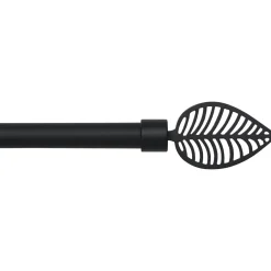 LUANCE Kit de tringle rideau extensible (L210 - L380 cm / D19 mm) Amazonia mat Noir Sale