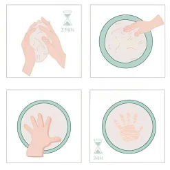 OSTARIA Kit empreinte pour bébé argile Rond Multicolore Sale