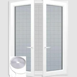 LUANCE Kit moustiquaire fenêtre (130 x 150 cm) Blanc Outlet