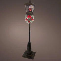 KAEMINGK Lampadaire de Noël illuminé et animé 33 LED (H180 cm) Neige tombante Noir Hot
