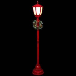 Feeric Lights & Christmas Lampadaire de Noël illuminé (H185 cm) London et Blanc chaud Rouge Outlet