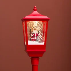KAEMINGK Lampadaire de Noël illuminé, musical et animé 10 LED (H135 cm) Neige tombante Rouge Online