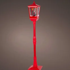 KAEMINGK Lampadaire de Noël illuminé, musical et animé 10 LED (H135 cm) Neige tombante Rouge Online