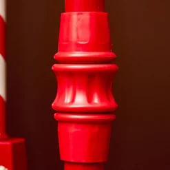 KAEMINGK Lampadaire de Noël illuminé, musical et animé 10 LED (H185 cm) Neige tombante Rouge Hot