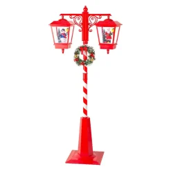 KAEMINGK Lampadaire double illuminé 66 LED (H188 cm) Noël Magique Rouge Discount