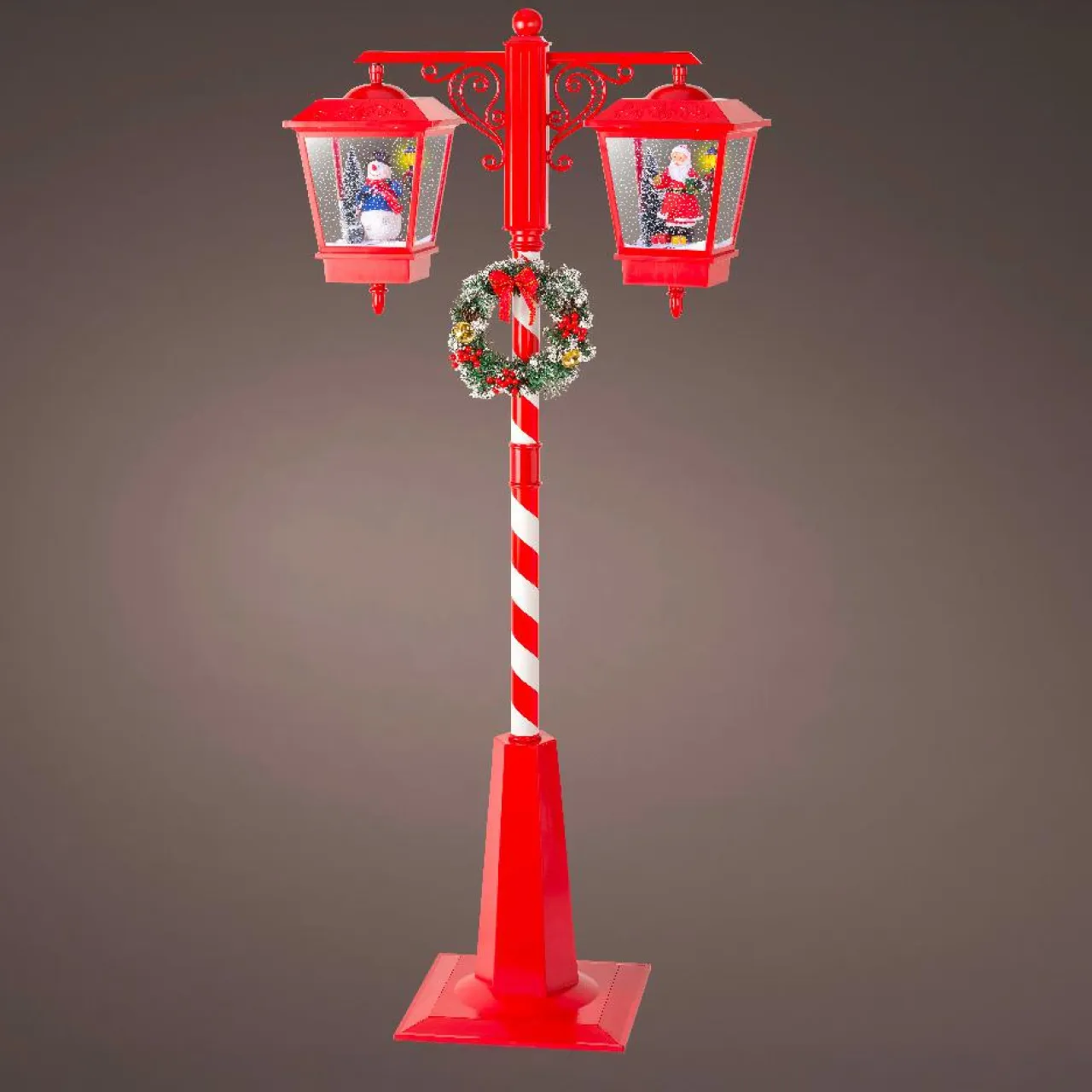 KAEMINGK Lampadaire double illuminé 66 LED (H188 cm) Noël Magique Rouge Discount