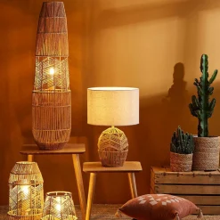 OSTARIA Lampadaire en cordes (H90 cm) Ajay Naturel Sale