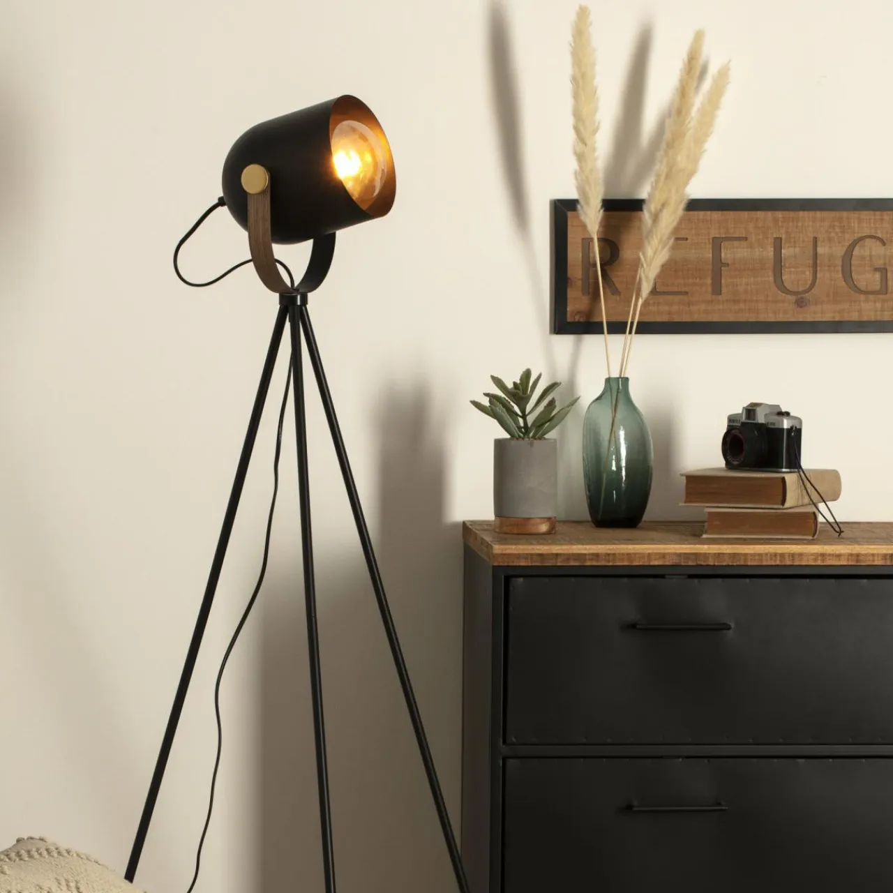 ATMOSPHERA Lampadaire à trépied (H136 cm) Bil Noir Online