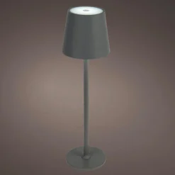 #N/A Lampe de table sans fil rechargeable USB 48 LED (H37 cm) Brooklyn Gris Outlet