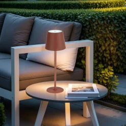 #N/A Lampe de table sans fil rechargeable USB 48 LED (H37 cm) Brooklyn Terracotta Orange Hot