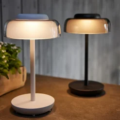 #N/A Lampe de table sans fil rechargeable USB 18 LED (H28 cm) Tribeca Noir New