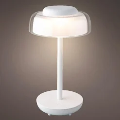 #N/A Lampe de table sans fil rechargeable USB 18 LED (H28 cm) Tribeca Blanc Hot
