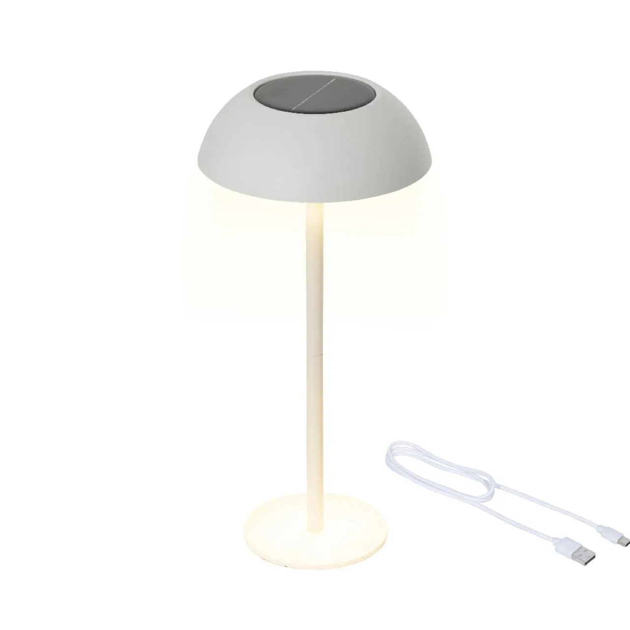 KAEMINGK Lampe de table solaire 100 lumens (H33 cm) Malibu Blanc Best